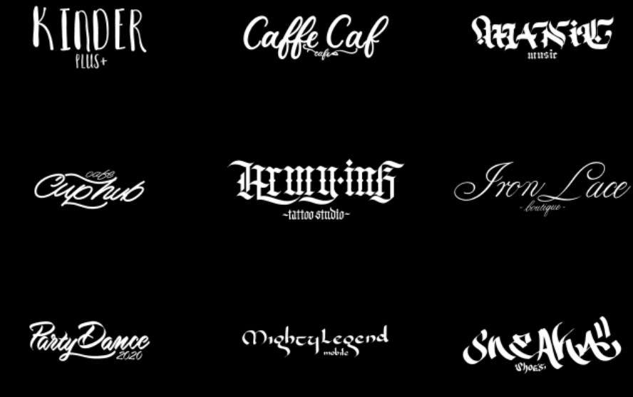I will develop handwritten inscriptions, calligraphy, a logo with typos