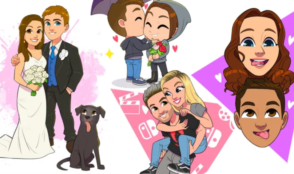 I can draw you, a cute couple, or an illustration of a family portrait