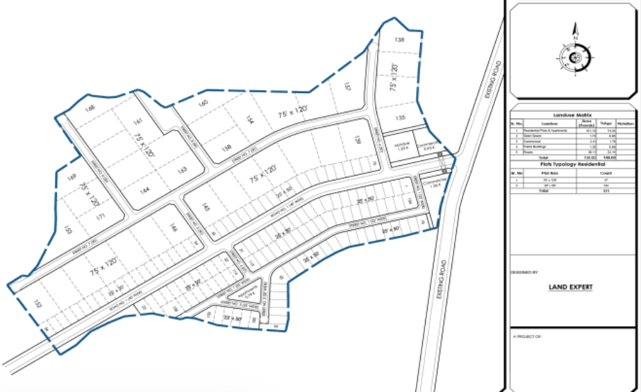 I can develop a plot plan, layout in autocad
