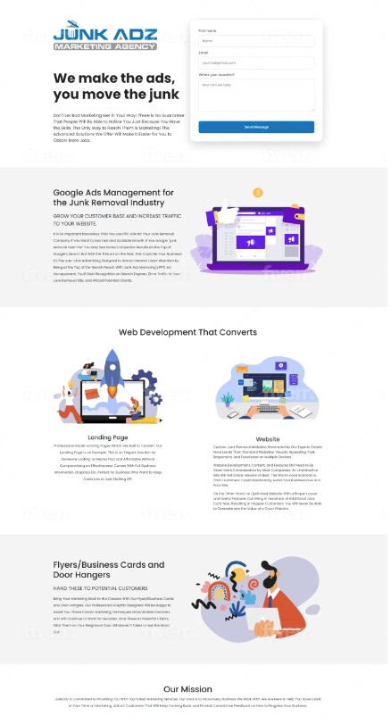 I will website landing page design