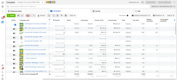 Manage your facebook and instagram ads campaign