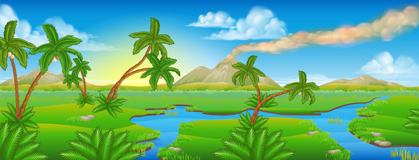 I will do scene landscape illustration