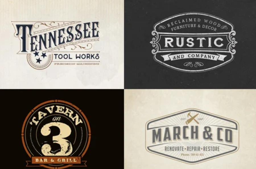 I can make a hipster retro vintage logo design