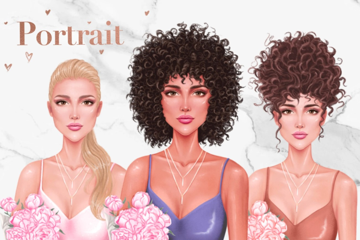 I will draw clip art, fashion illustration or portrait in my style