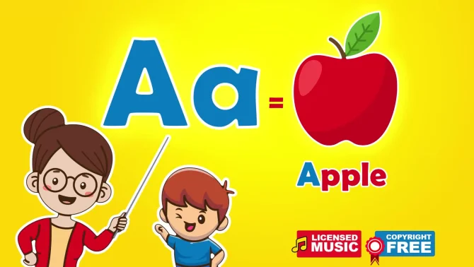 Create kids learning animation video