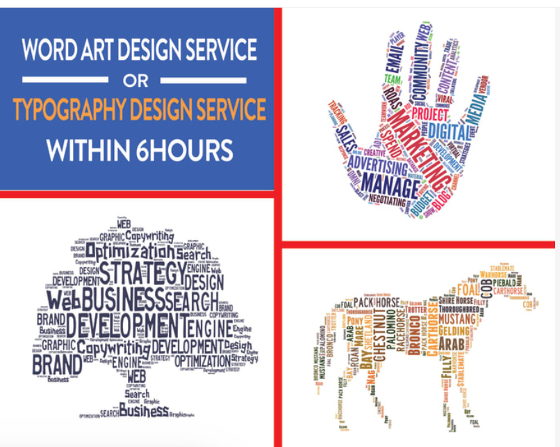 Word cloud design or typographic design