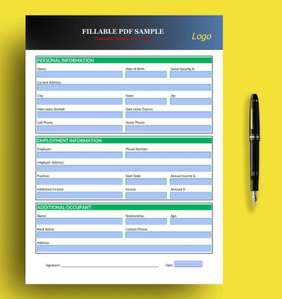 I will create fillable pdf form or design fillable pdf