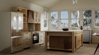 I will design your dream kitchen, bathroom and bedroom furniture with realistic render