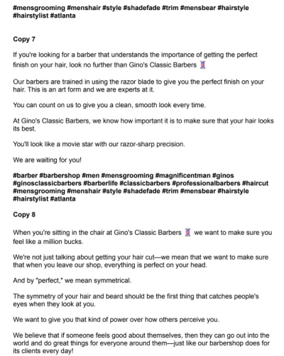 I will copywrite for your social media high quality content