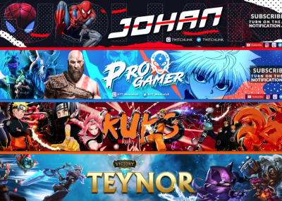 I will create Youtube channel logo and banner art