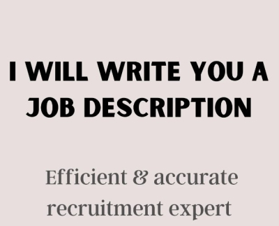 I will write you a quality job description