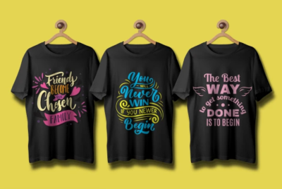 I will develop creative typographic designs of T-shirts