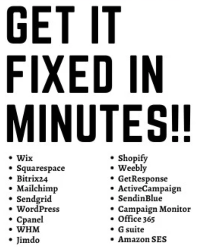 I can connect the domain to any website, Shopify, wix, email