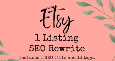 I can optimize 1 etsy header and 13 tags for 1 ad