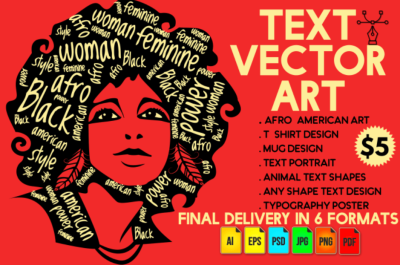 I will create a typographic vector of your choice
