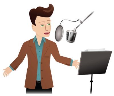 I will record an american male voice over