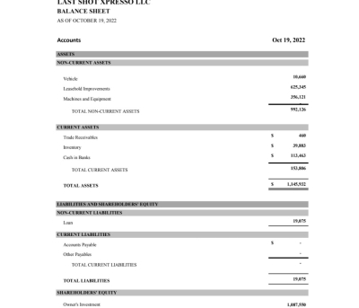 I will do profit and loss, balance sheet