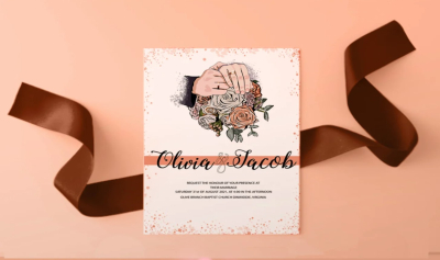 I will design unique wedding invitation card with illustration
