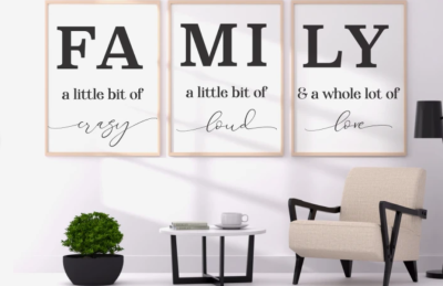 Create printable typography wall art designs
