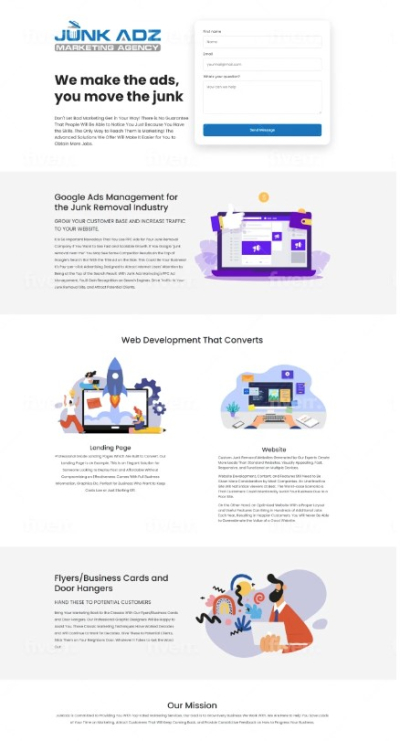 I will website landing page design