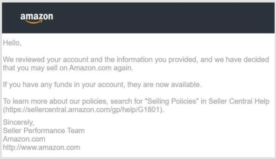 I will write amazon appeal letter plan of action suspension reinstatement