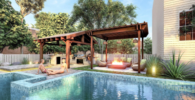 I will create your front yard, backyard, patio landscape design