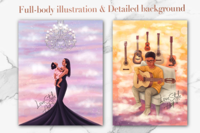 I will draw clip art, fashion illustration or portrait in my style