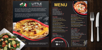 I will create modern original food, bar or restaurant menu