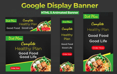 I will design attractive animated HTML5 Google banner ads