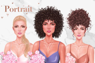 I will draw clip art, fashion illustration or portrait in my style