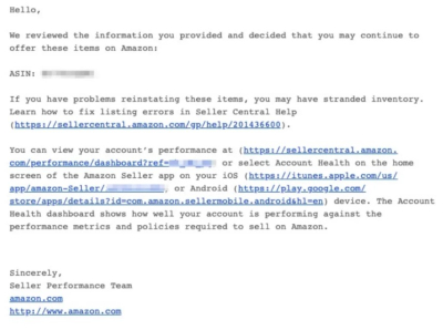 I will write amazon appeal letter plan of action suspension reinstatement