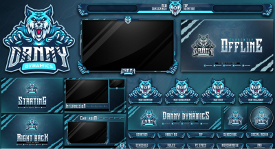 I will create animated Twitch stream overlay pack