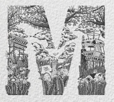 I will create illustration typography design