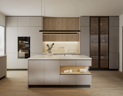 I will design your dream kitchen, bathroom and bedroom furniture with realistic render