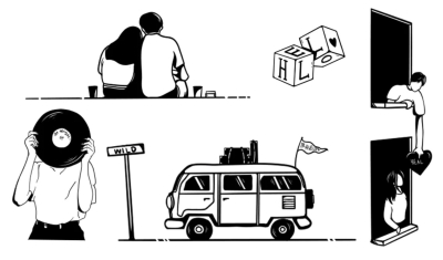 Create minimalist line art drawing and illustration