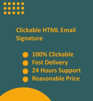 I can do professional HTML email signature