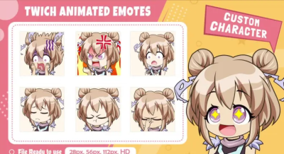 Create chibi animated emotes for twitch