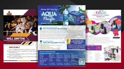 Design professional one sheet, sale sheet and business flyer