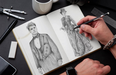 Draw pencil sketch portraits and illustrations