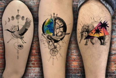 Design you geometric, colorful, animal tattoo