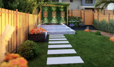 I can do landscaping of the backyard, garden, pool, fireplace