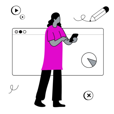 I will design illustrations in the style of think with google