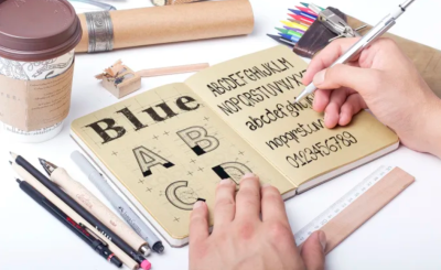 I will model a custom font, logo and typography