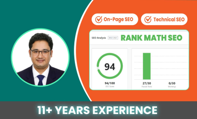 I will set up rank math SEO plugin with 94 score