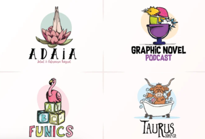 I create a unique style of hand-drawn logo