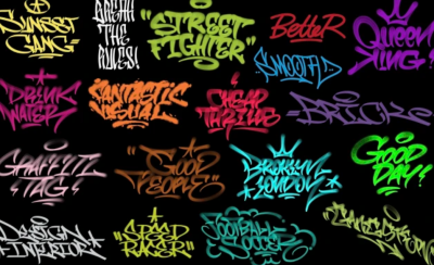 I will create font graffiti and stickers