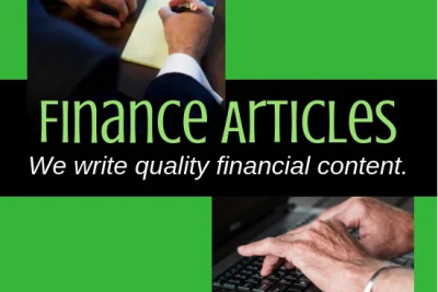I will write real estate and finance articles and blogs