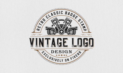 Create retro vintage badge design for t shirt and logo