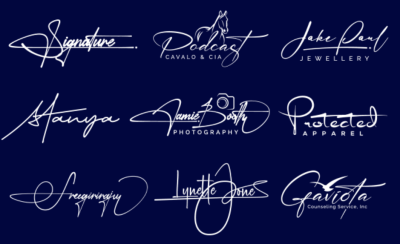 I can design a logo based on a script written by hand