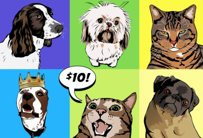 I will digitally draw your pet